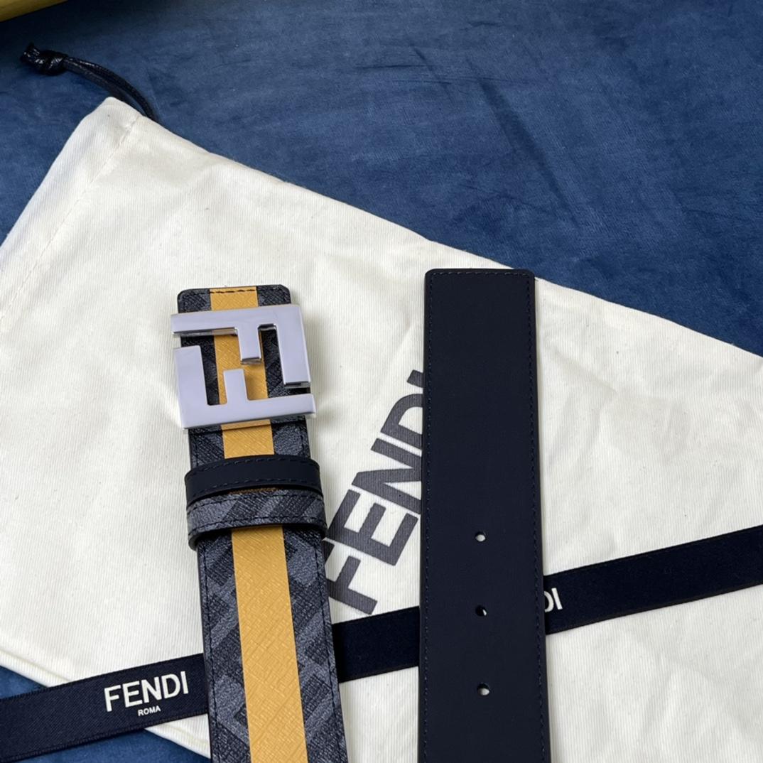 Fendi Reversible Black Leather Belt  - PerfectKickZ