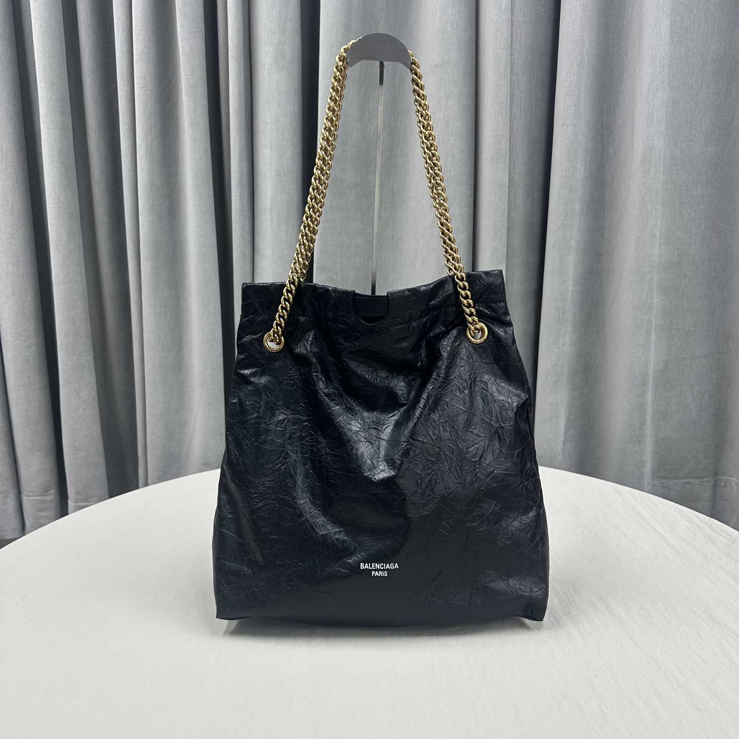 Balenciaga Women's Crush Medium Tote Bag In Black(39-46-14cm) - PerfectKickZ