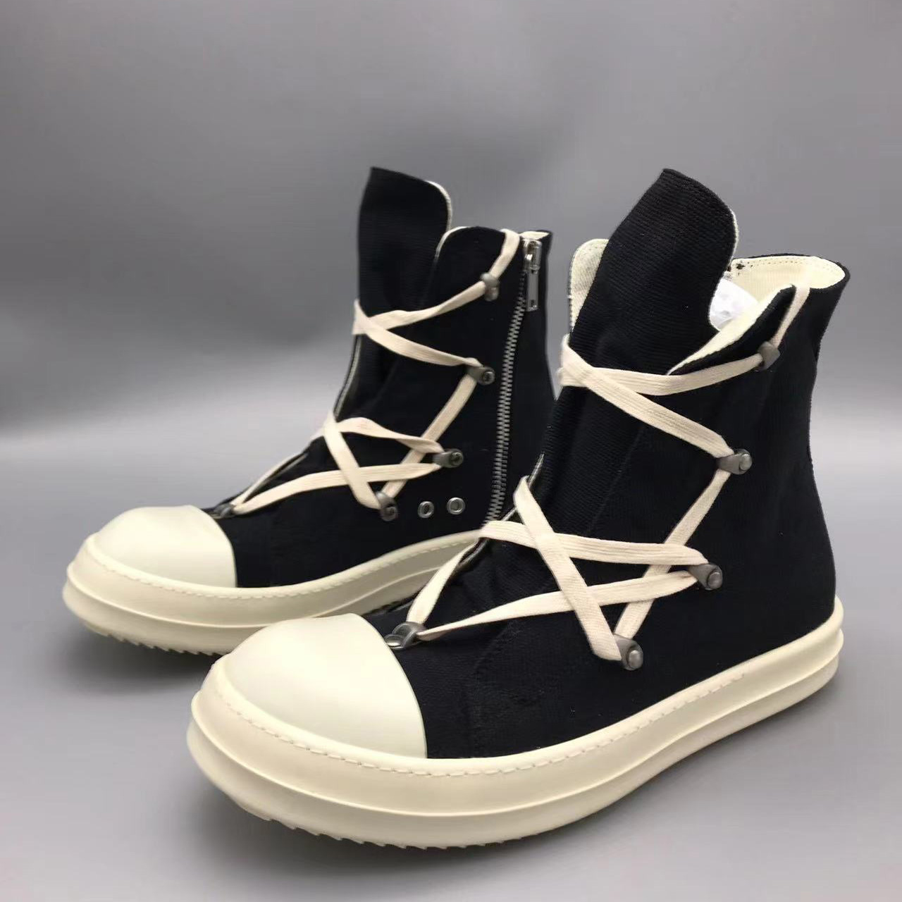 Rick Owens Drkshdw Black Hexagon Sneakers - PerfectKickZ