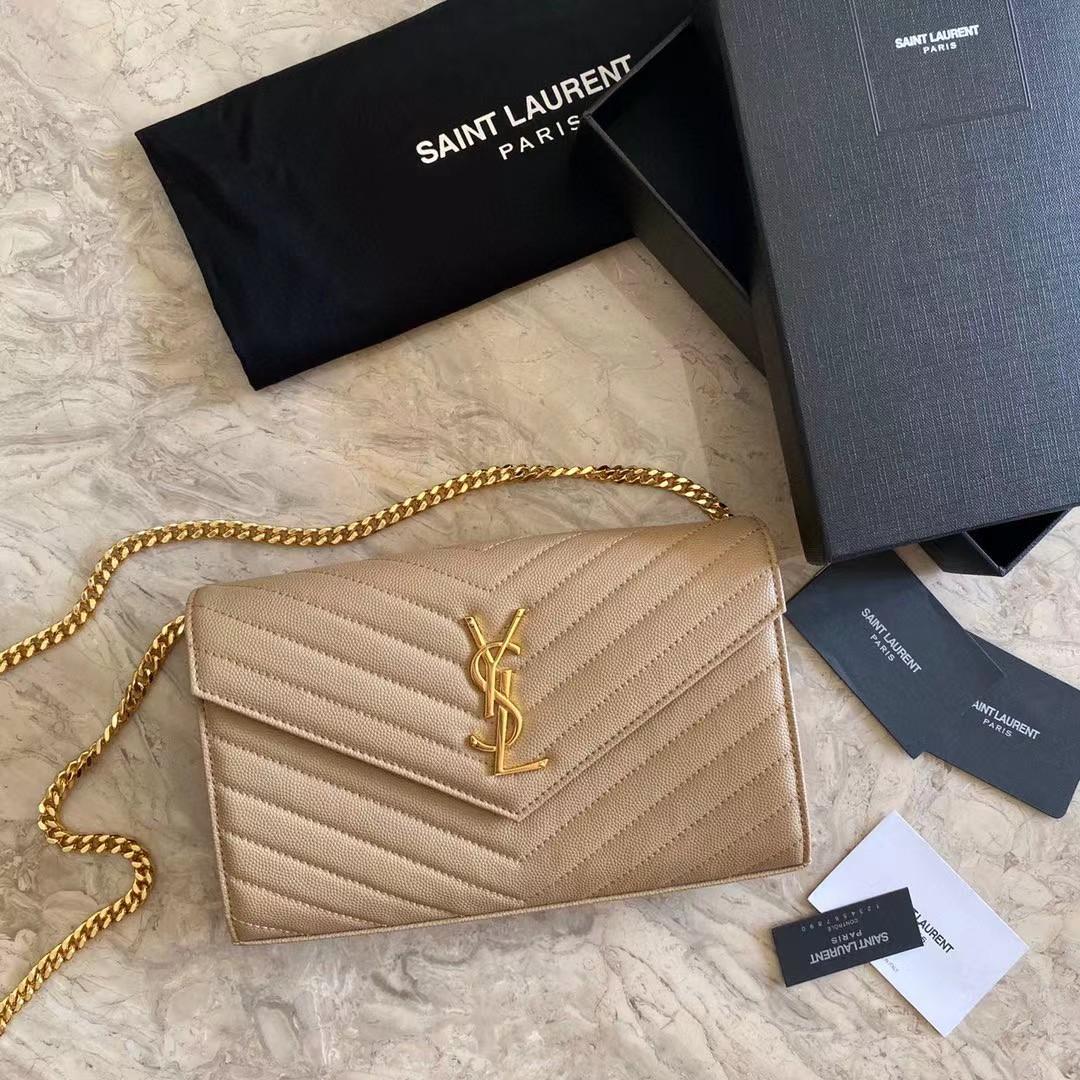 Saint Laurent Leather Shoulder Bag(22-14-4cm) - PerfectKickZ