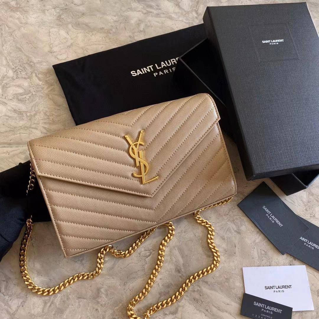 Saint Laurent Leather Shoulder Bag(22-14-4cm) - PerfectKickZ
