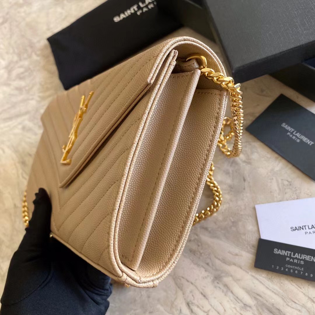 Saint Laurent Leather Shoulder Bag(22-14-4cm) - 