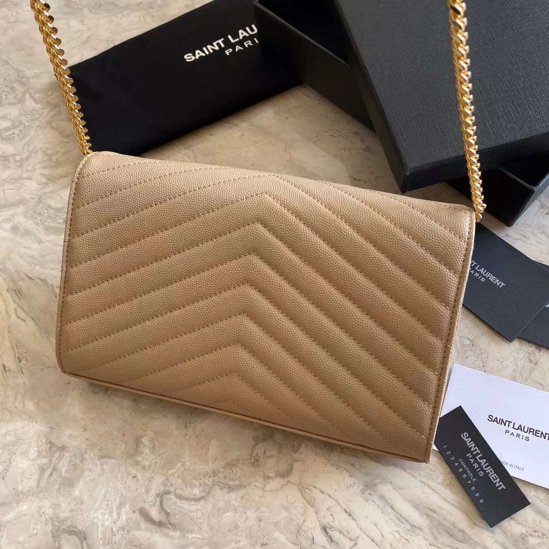 Saint Laurent Leather Shoulder Bag(22-14-4cm) - 