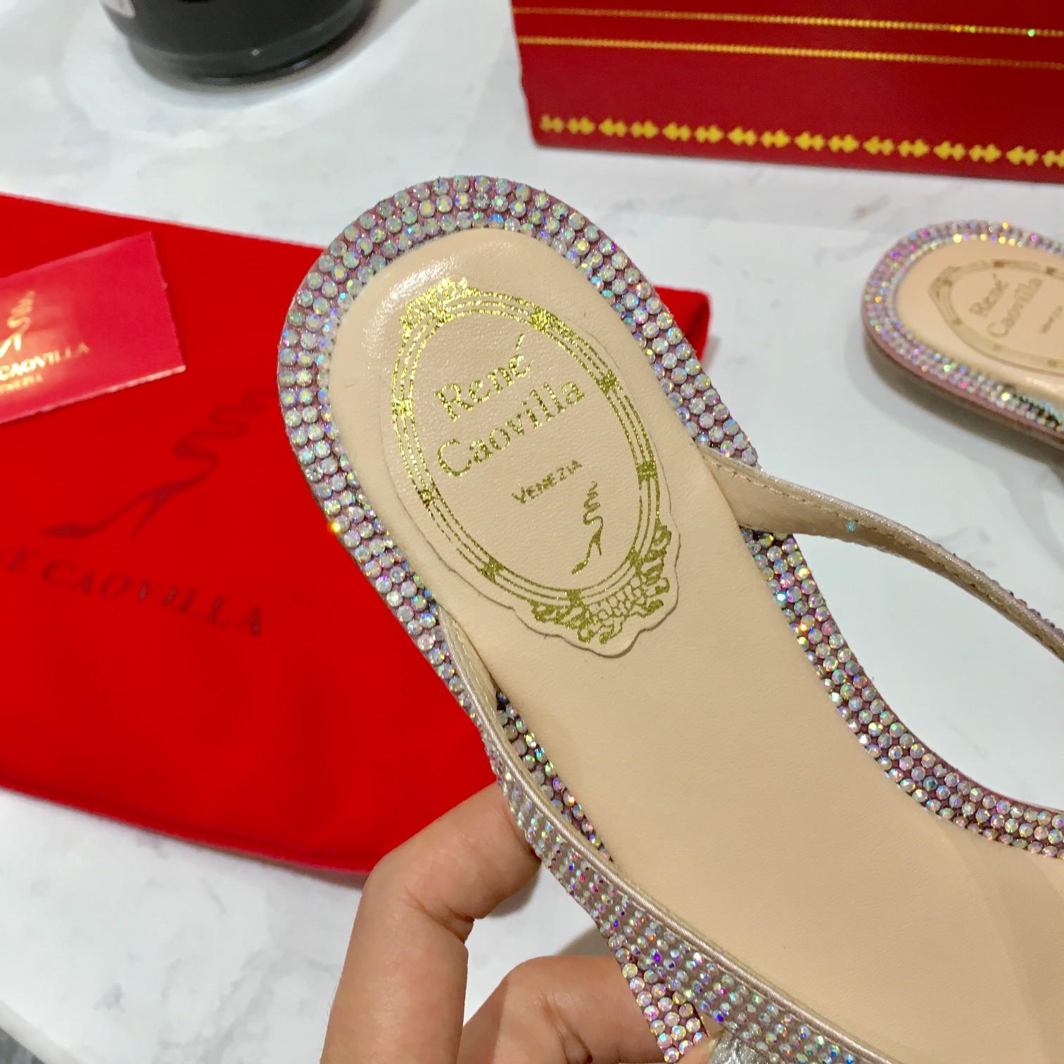 Rene Caovilla Diana Crystal Beige Flip-Flop 10 - PerfectKickZ