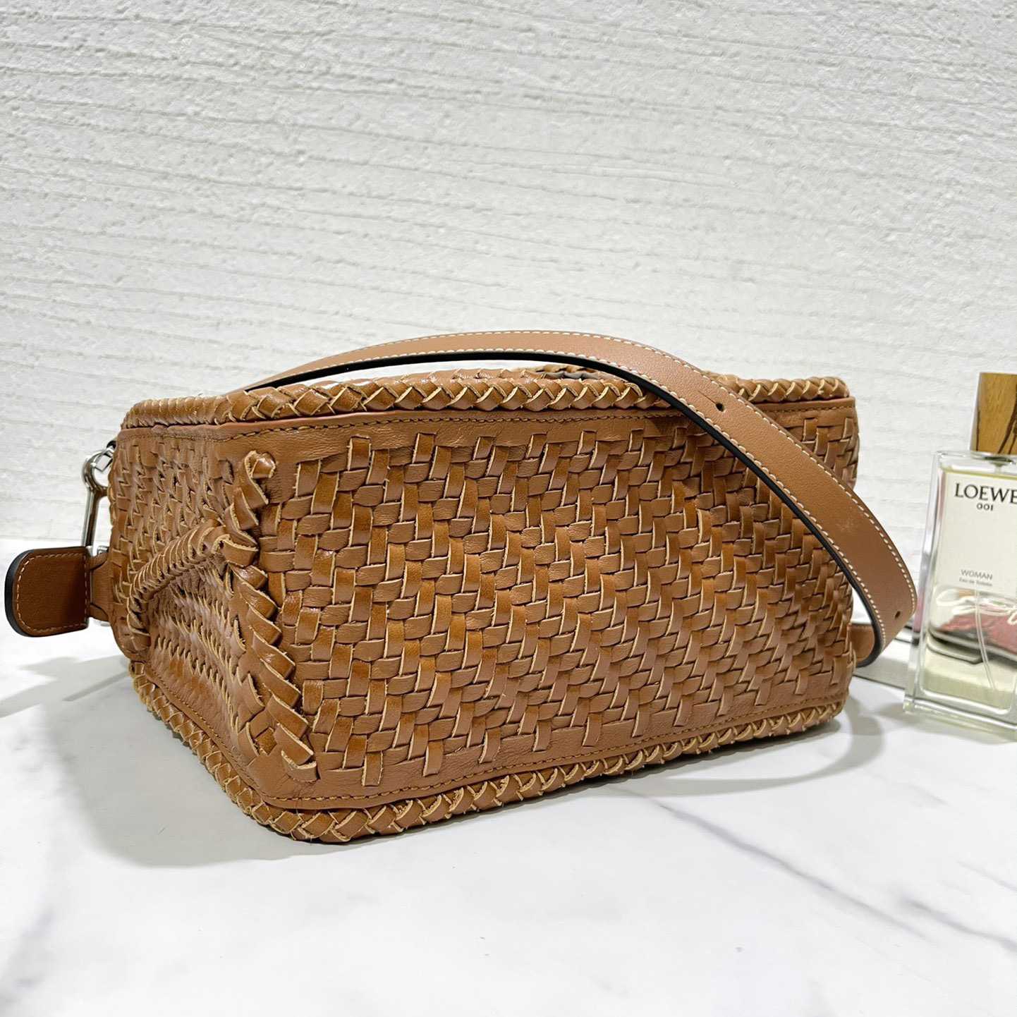 Loewe Women's Brown Puzzle Woven Small Bag(24*16.5*10cm) - PerfectKickZ