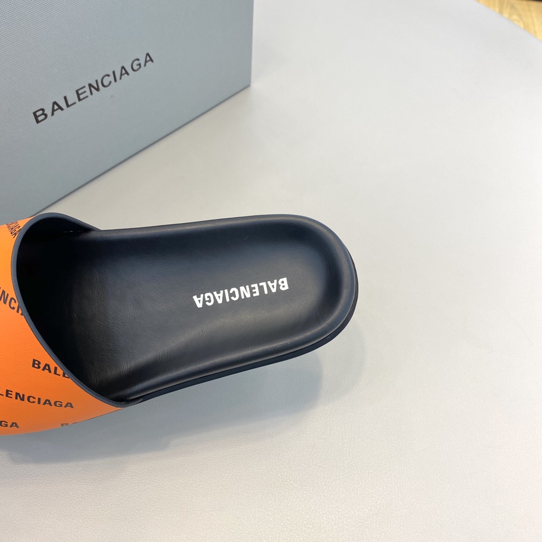 Balenciaga Logo Slide Sandal  - PerfectKickZ