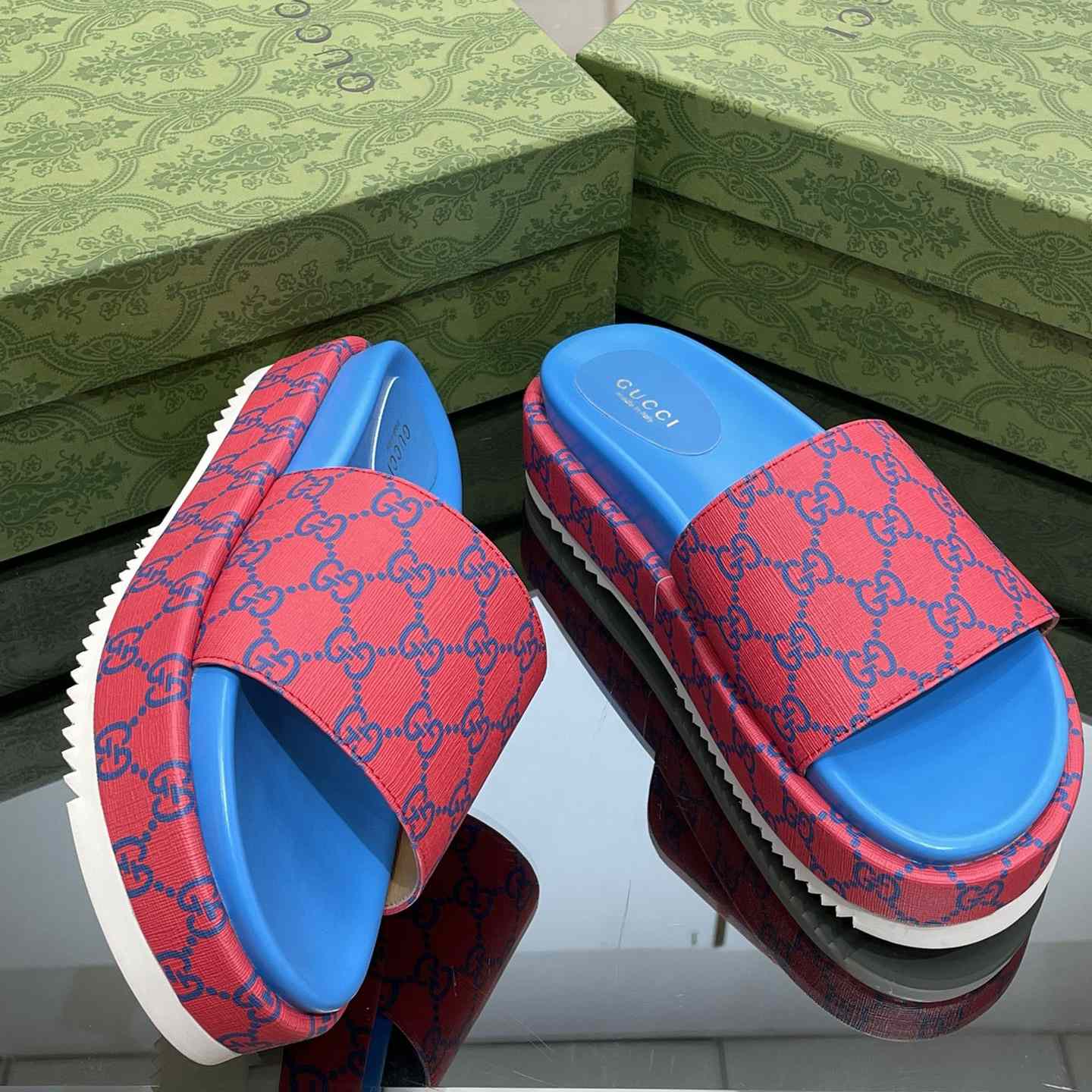 Gucci Women's Platform Slide Sandal - PerfectKickZ
