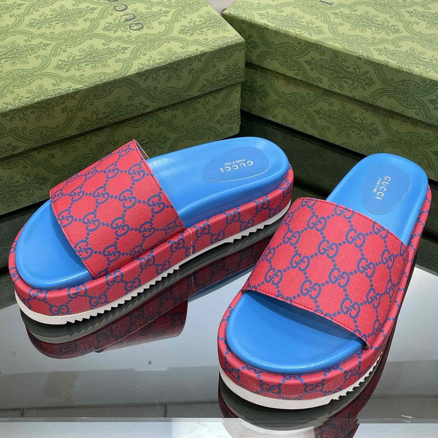 Gucci Women's Platform Slide Sandal - PerfectKickZ