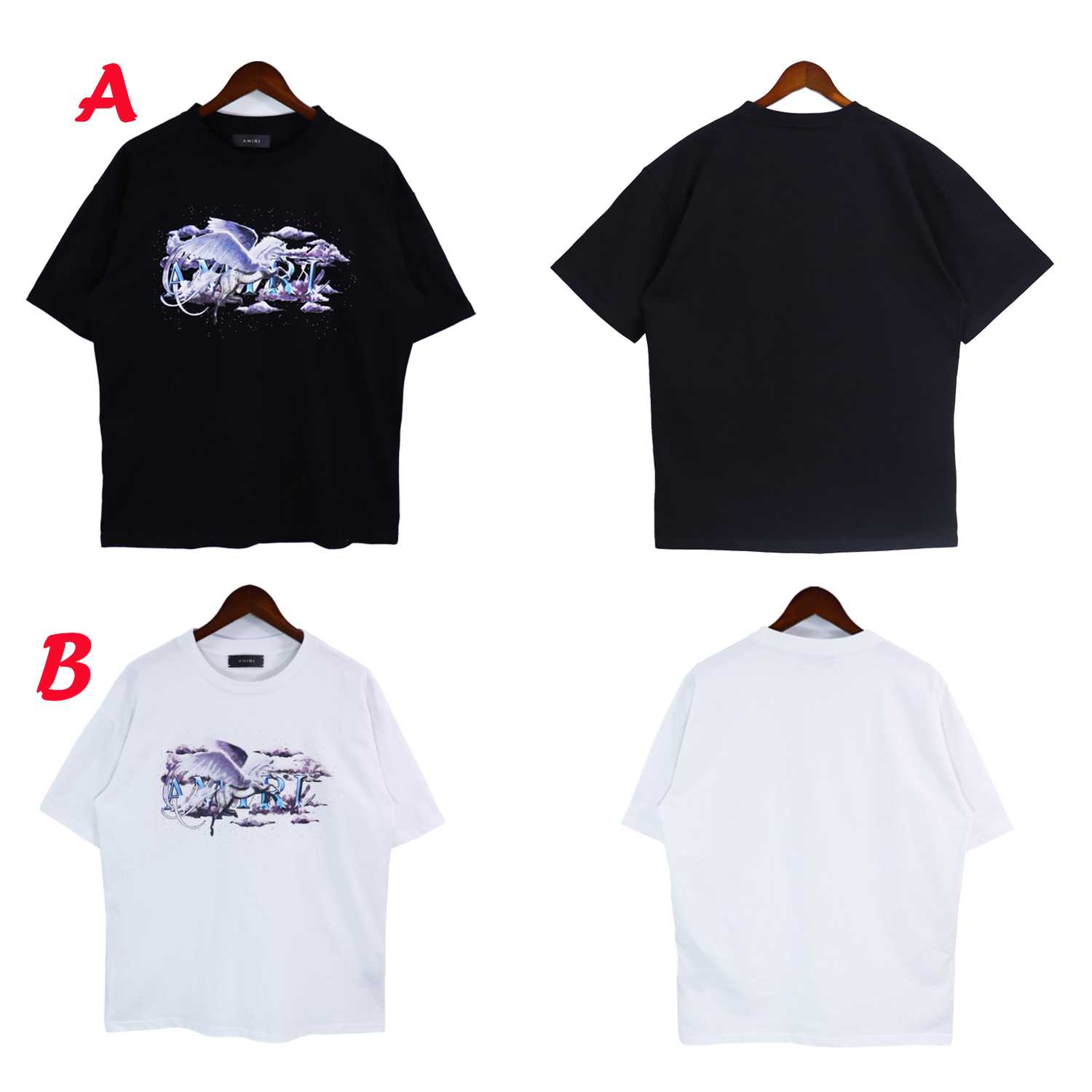 Amiri Pegasus Script Logo Tee - PerfectKickZ