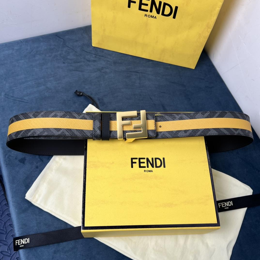 Fendi Reversible Black Leather Belt  - PerfectKickZ