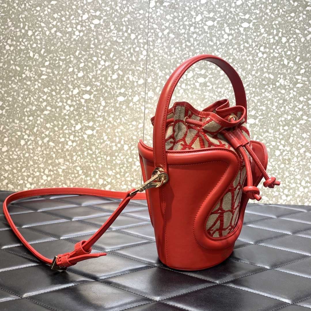 Valenti Le Cinquième Toile Iconographe Bucket Bag - PerfectKickZ