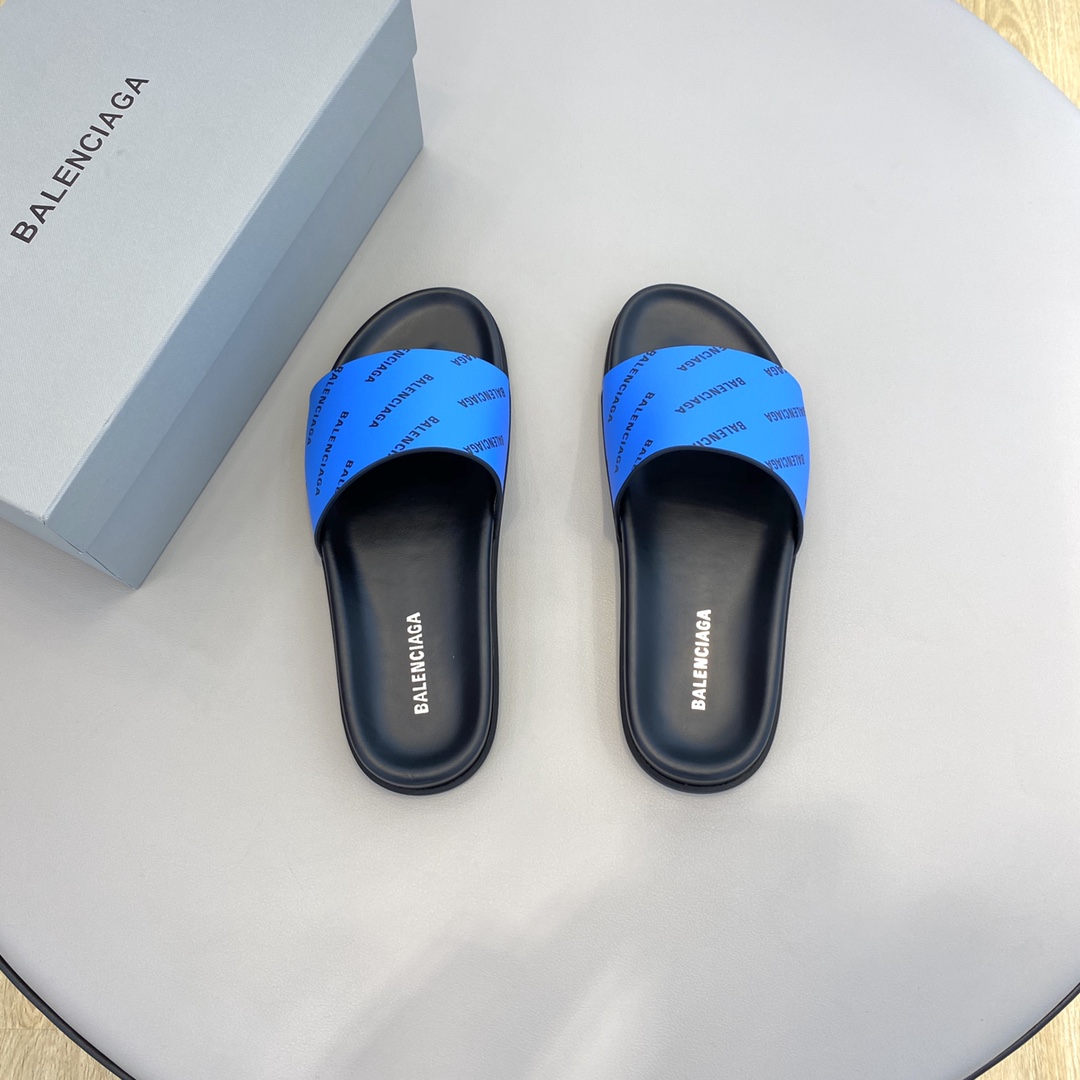Balenciaga Logo Slide Sandal  - PerfectKickZ