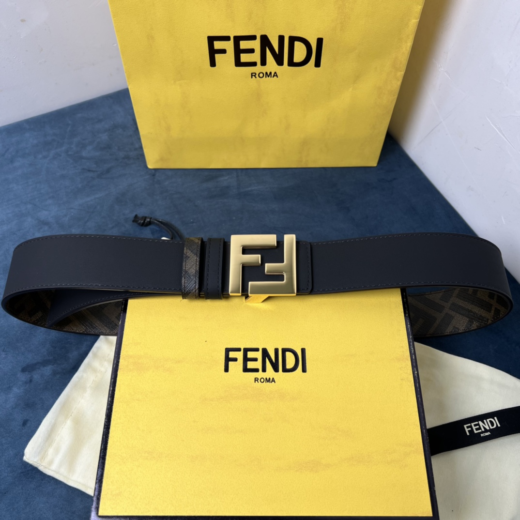 Fendi Reversible Black Leather Belt  - PerfectKickZ