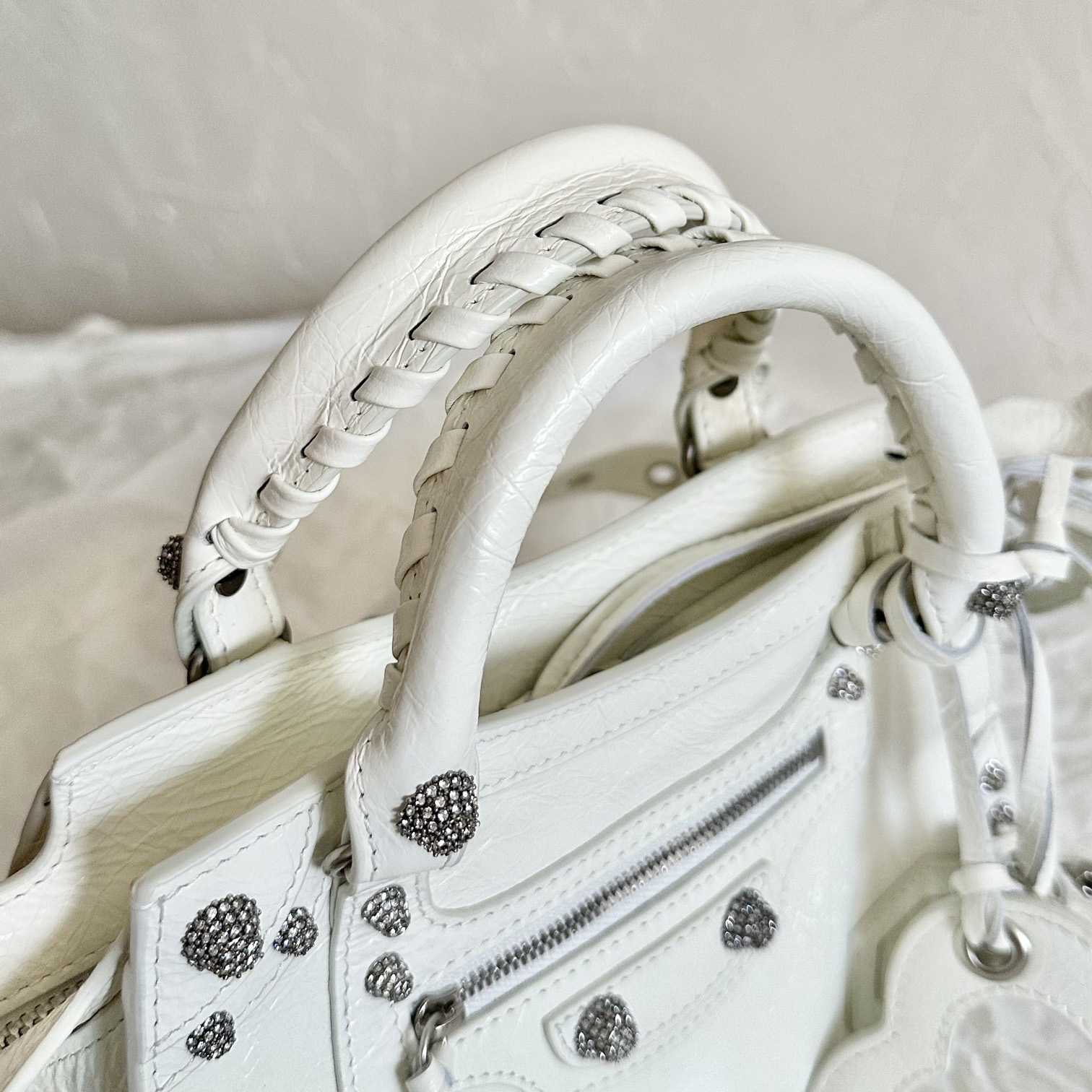 Balenciaga Women's Neo Cagole XS White Cross Body Bag(26×17.8×11.4cm) - PerfectKickZ