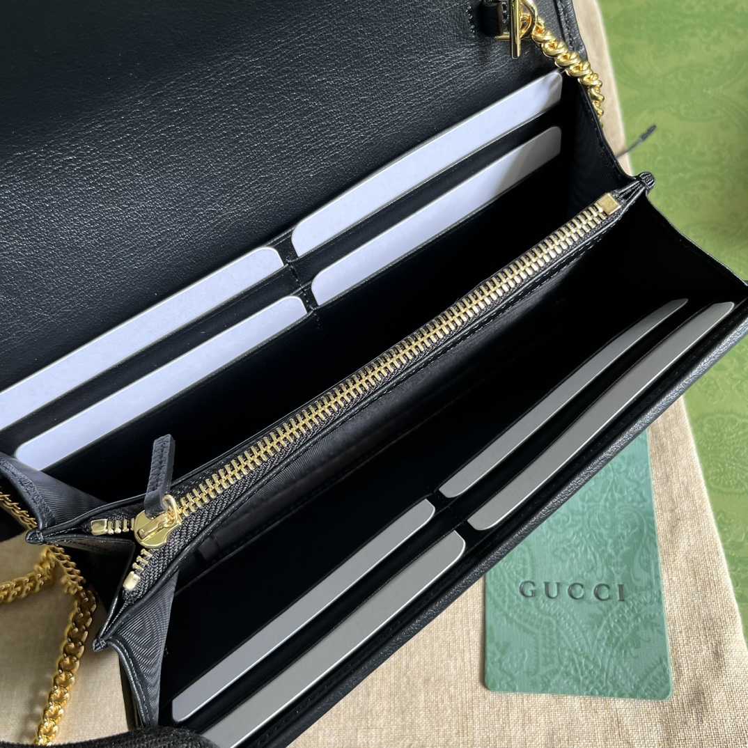 Gucci Blondie Continental Chain Wallet(21x10.5cm) - PerfectKickZ