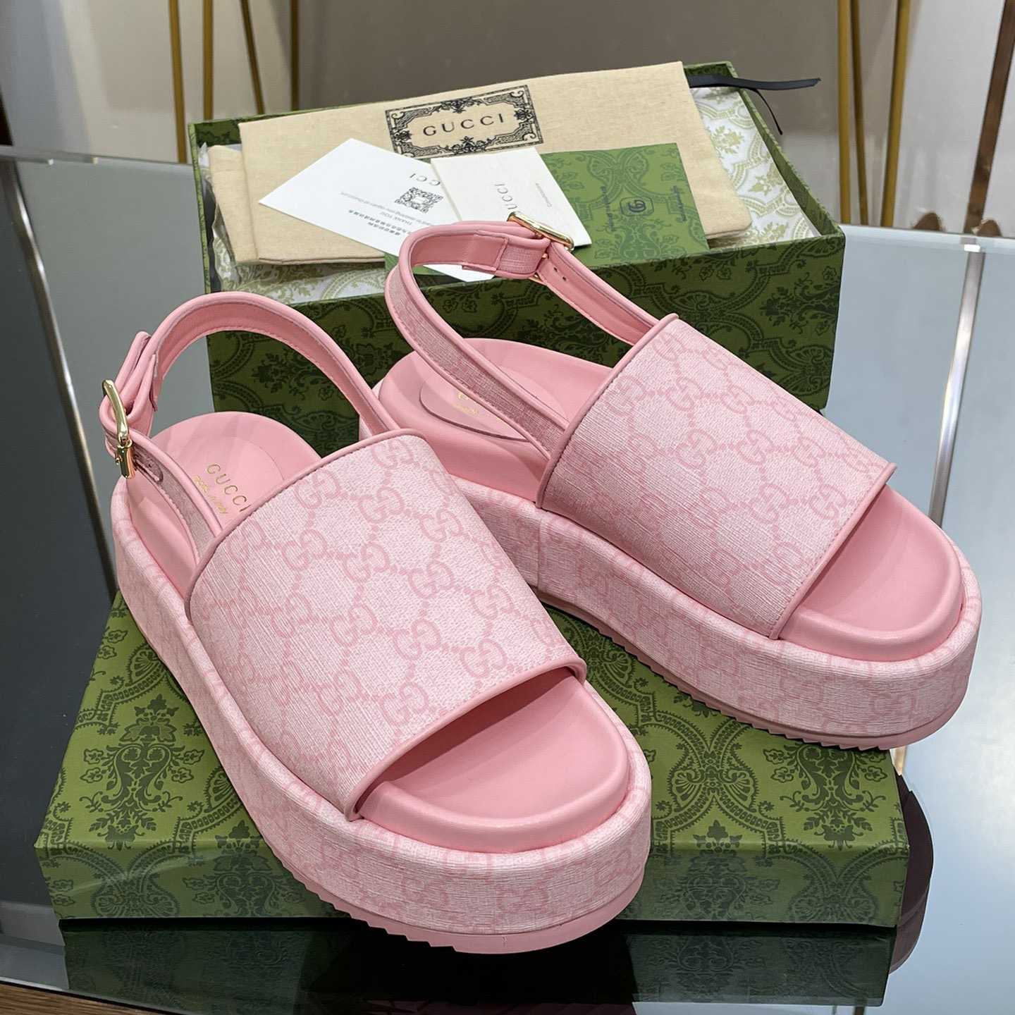 Gucci Women's Platform GG Sandal - PerfectKickZ