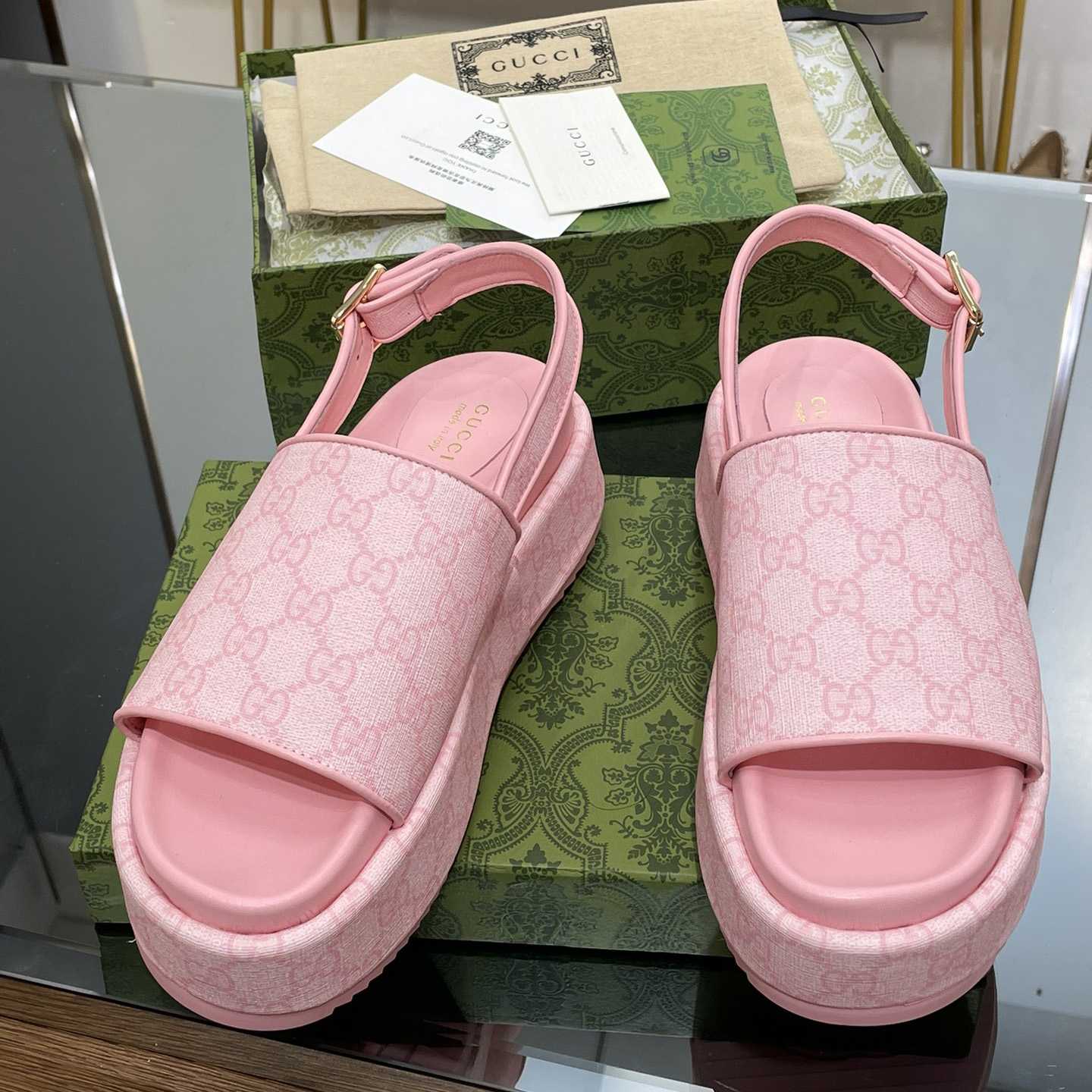 Gucci Women's Platform GG Sandal - PerfectKickZ