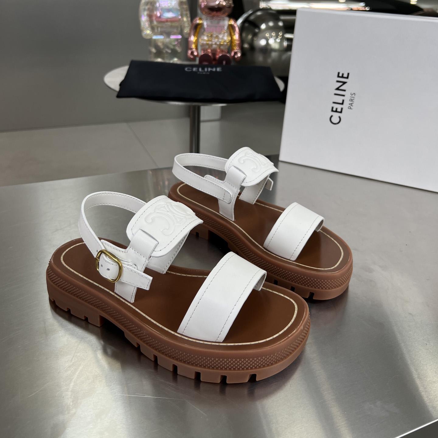 Celine Clea Triomphe Sandal In Vegetable - PerfectKickZ
