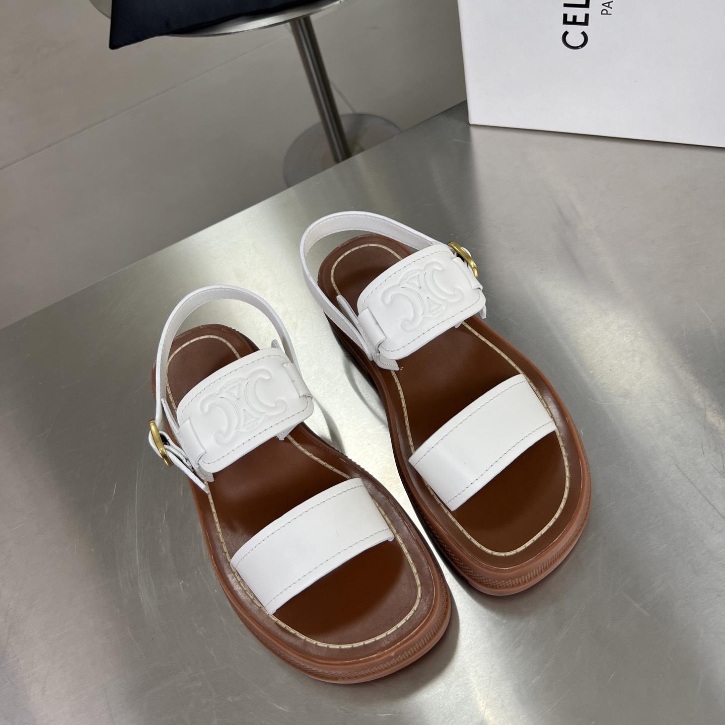 Celine Clea Triomphe Sandal In Vegetable - 