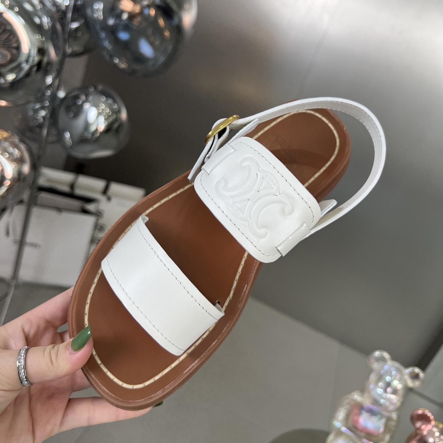 Celine Clea Triomphe Sandal In Vegetable - 