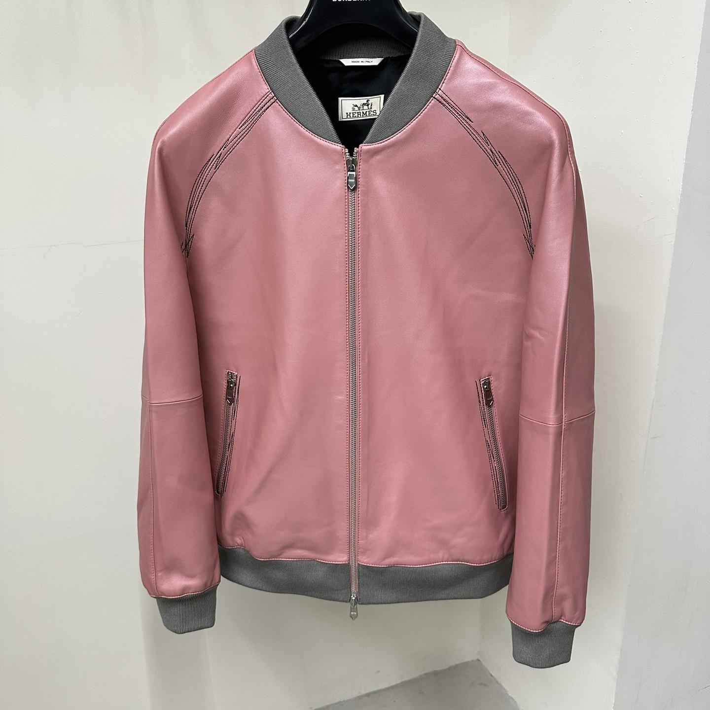 Hermes Jacket In Pink Calfskin - PerfectKickZ