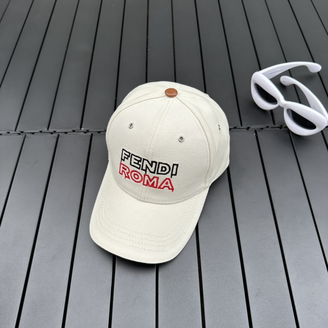 Fendi Lunar New Year Capsule White Fabric Cap - PerfectKickZ