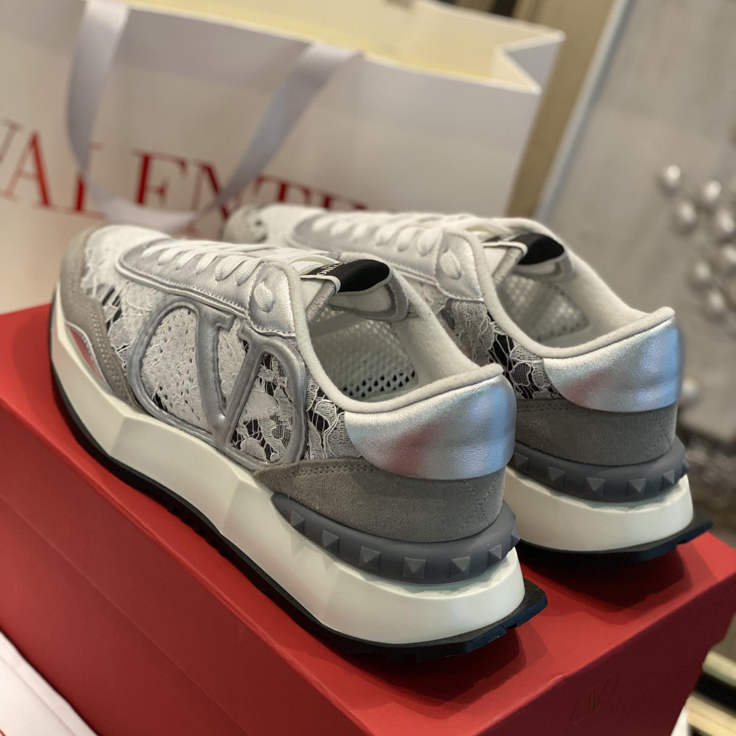 Valenti Lace And Mesh Lacerunner Sneaker  - PerfectKickZ