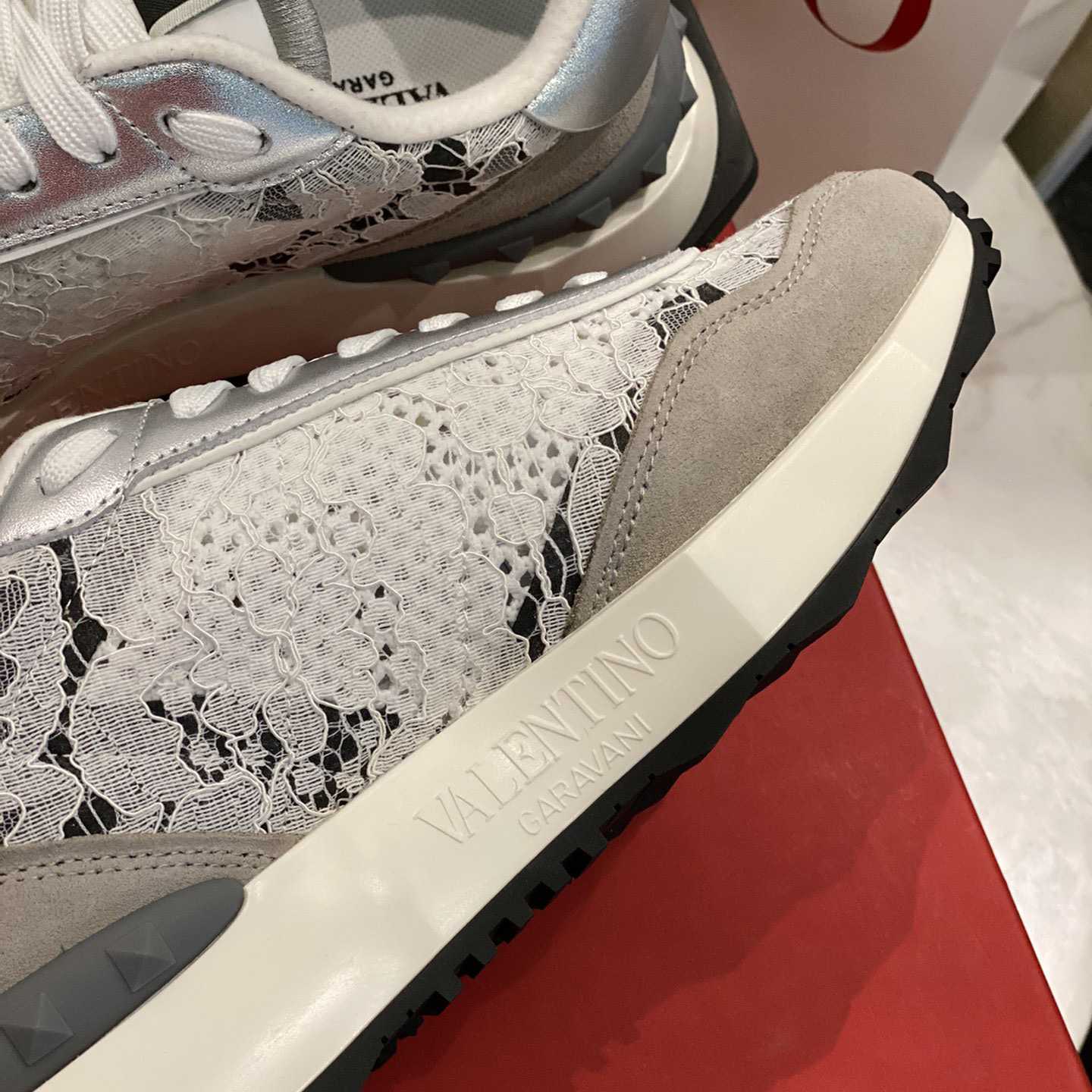 Valenti Lace And Mesh Lacerunner Sneaker  - 