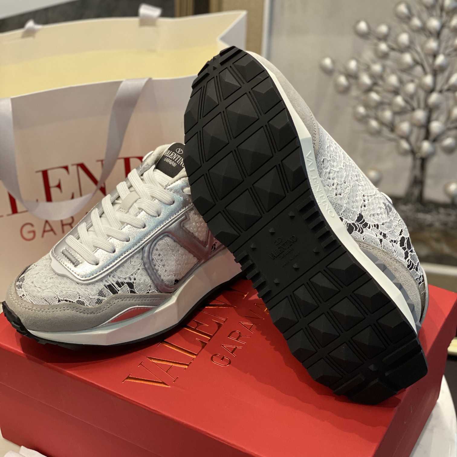 Valenti Lace And Mesh Lacerunner Sneaker  - 