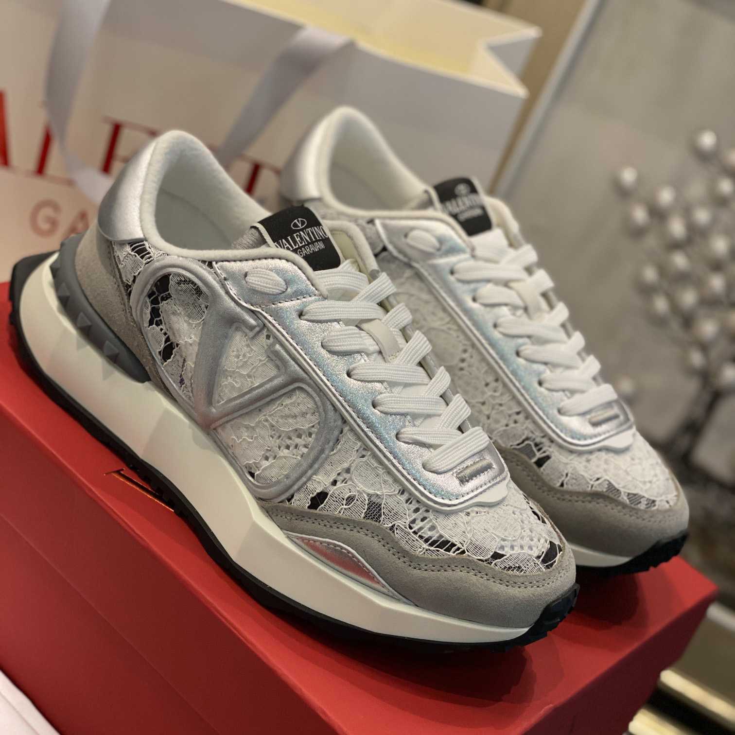 Valenti Lace And Mesh Lacerunner Sneaker  - PerfectKickZ