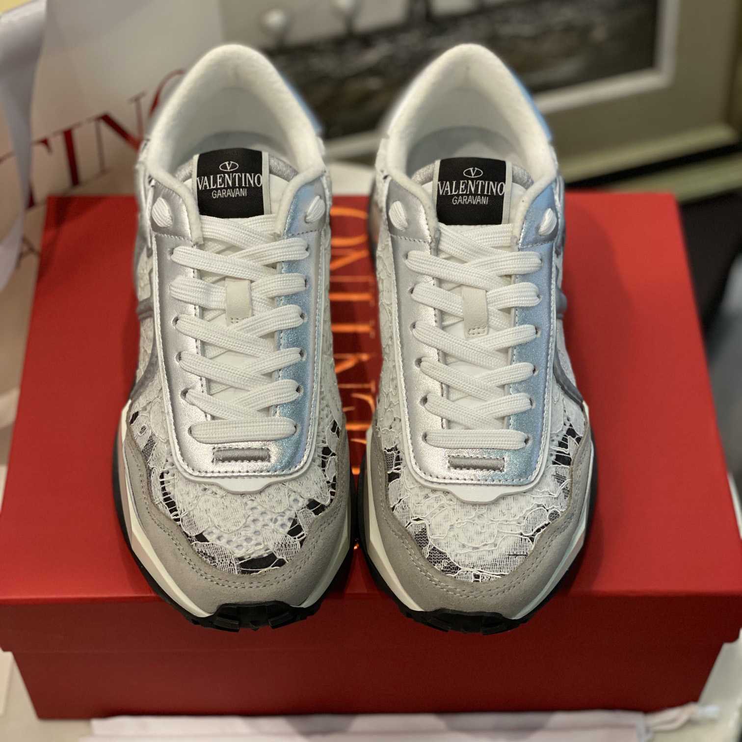 Valenti Lace And Mesh Lacerunner Sneaker  - 