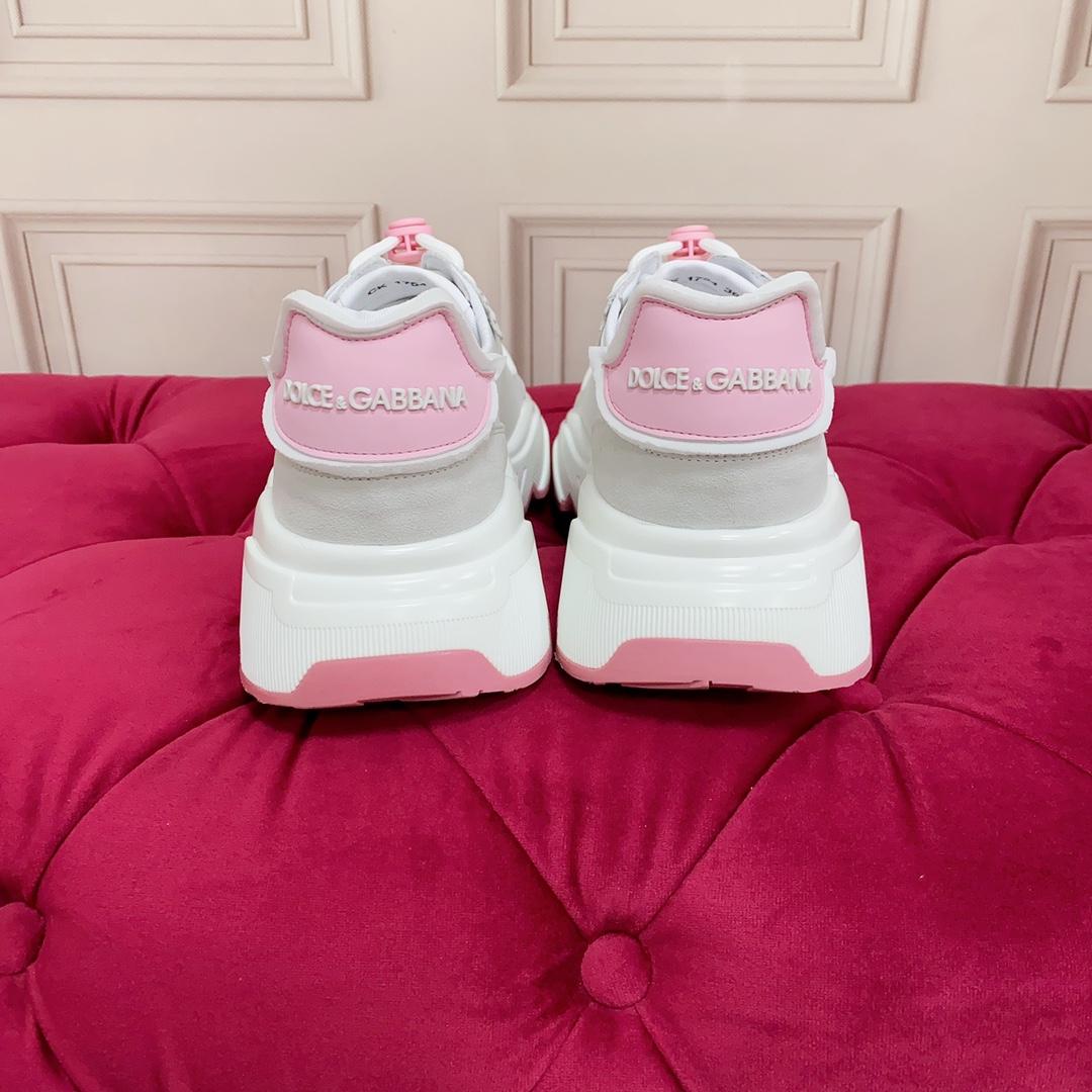 Dolce & Gabbana Daymaster Mixed Leather Runner Sneakers In White - PerfectKickZ