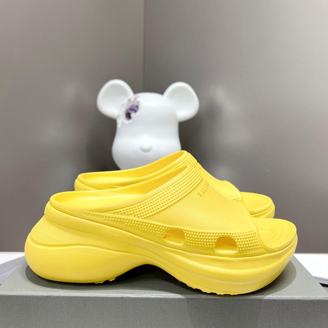Balenciaga Women's Pool Crocs™ Slide Sandal In Yellow - PerfectKickZ