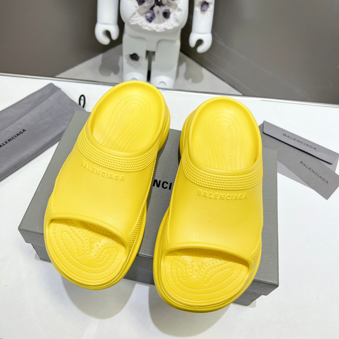 Balenciaga Women's Pool Crocs™ Slide Sandal In Yellow - PerfectKickZ