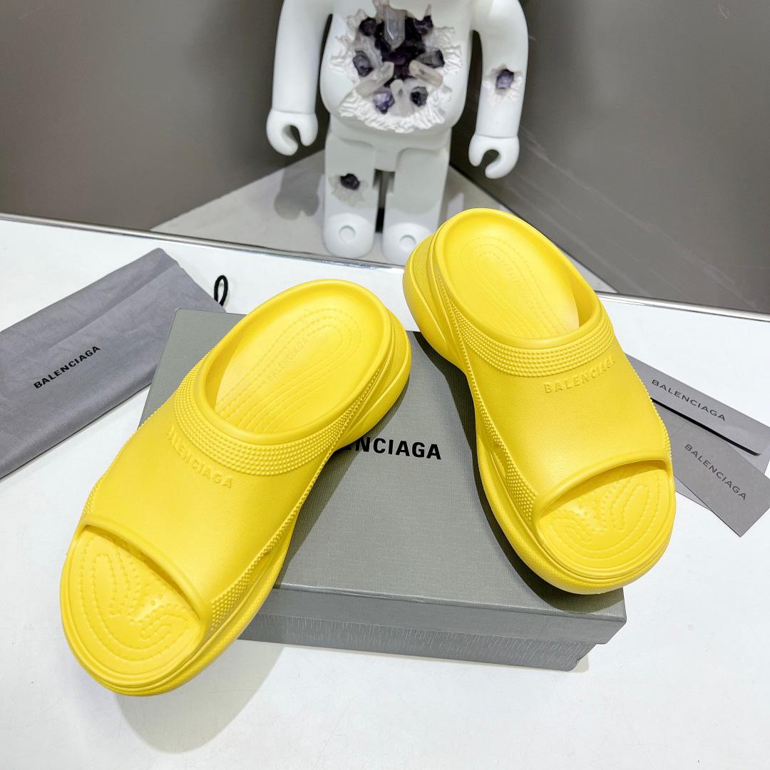 Balenciaga Women's Pool Crocs™ Slide Sandal In Yellow - PerfectKickZ
