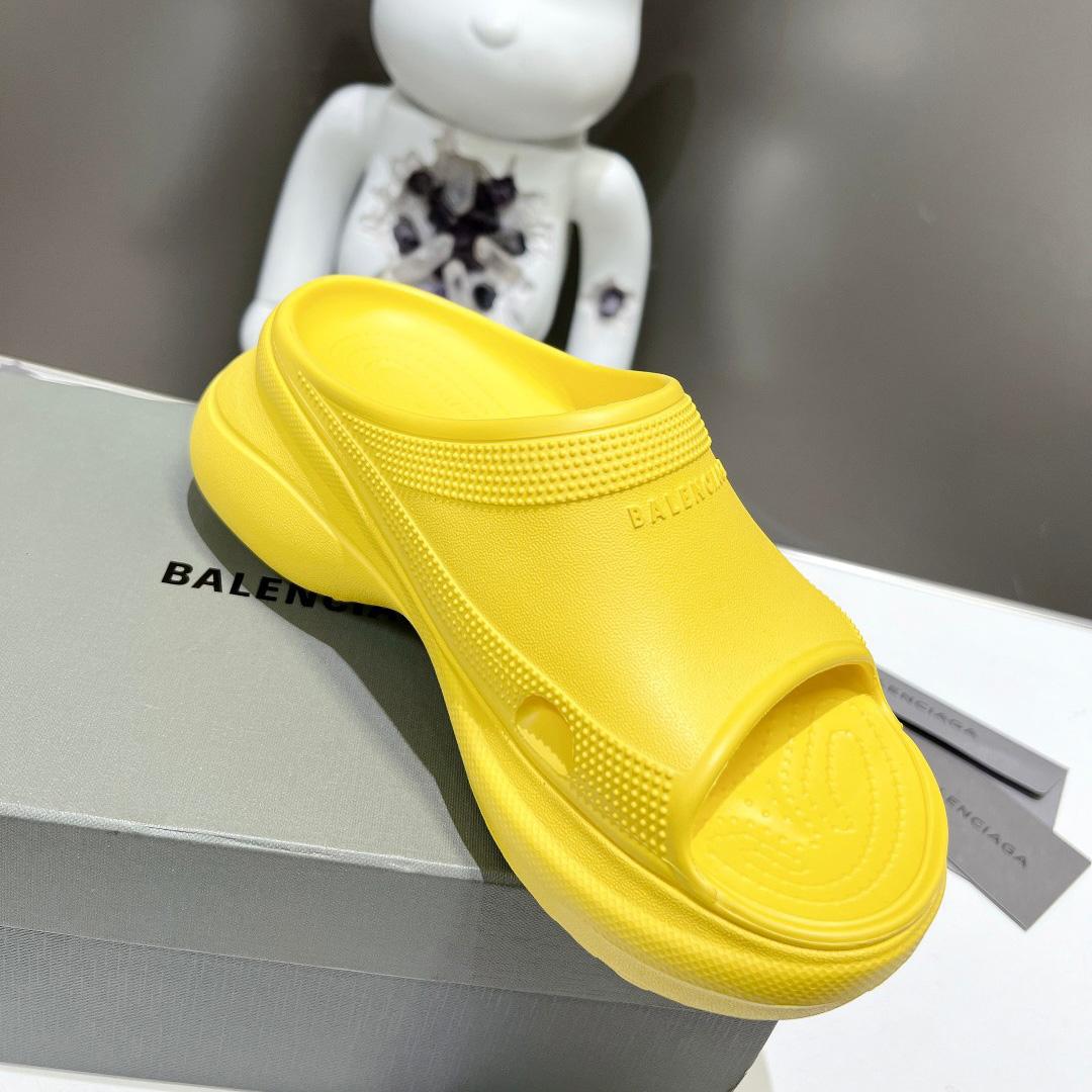 Balenciaga Women's Pool Crocs™ Slide Sandal In Yellow - PerfectKickZ