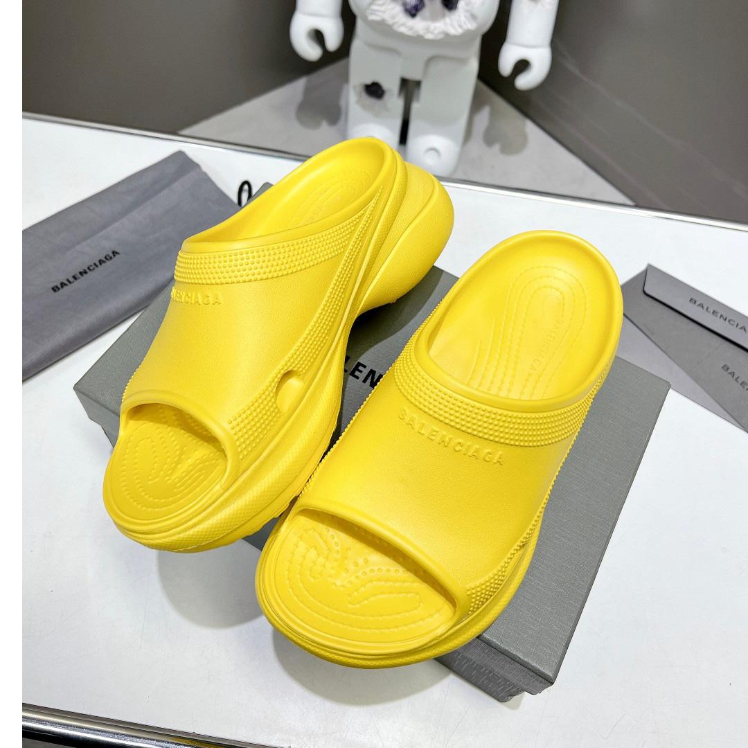 Balenciaga Women's Pool Crocs™ Slide Sandal In Yellow - PerfectKickZ