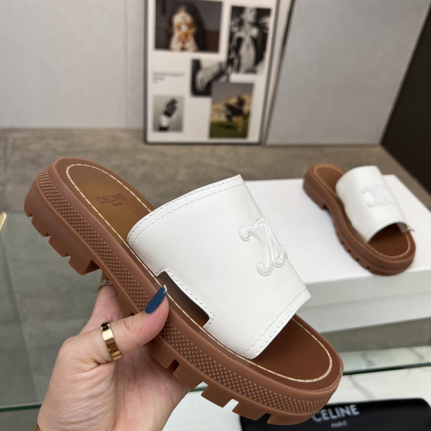 Celine Clea Triomphe Slide In Vegetable - 