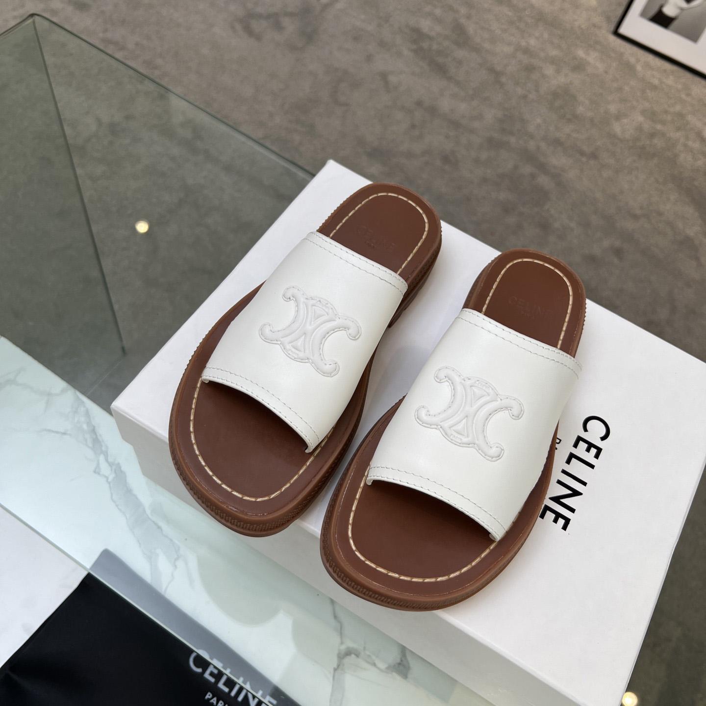 Celine Clea Triomphe Slide In Vegetable - PerfectKickZ