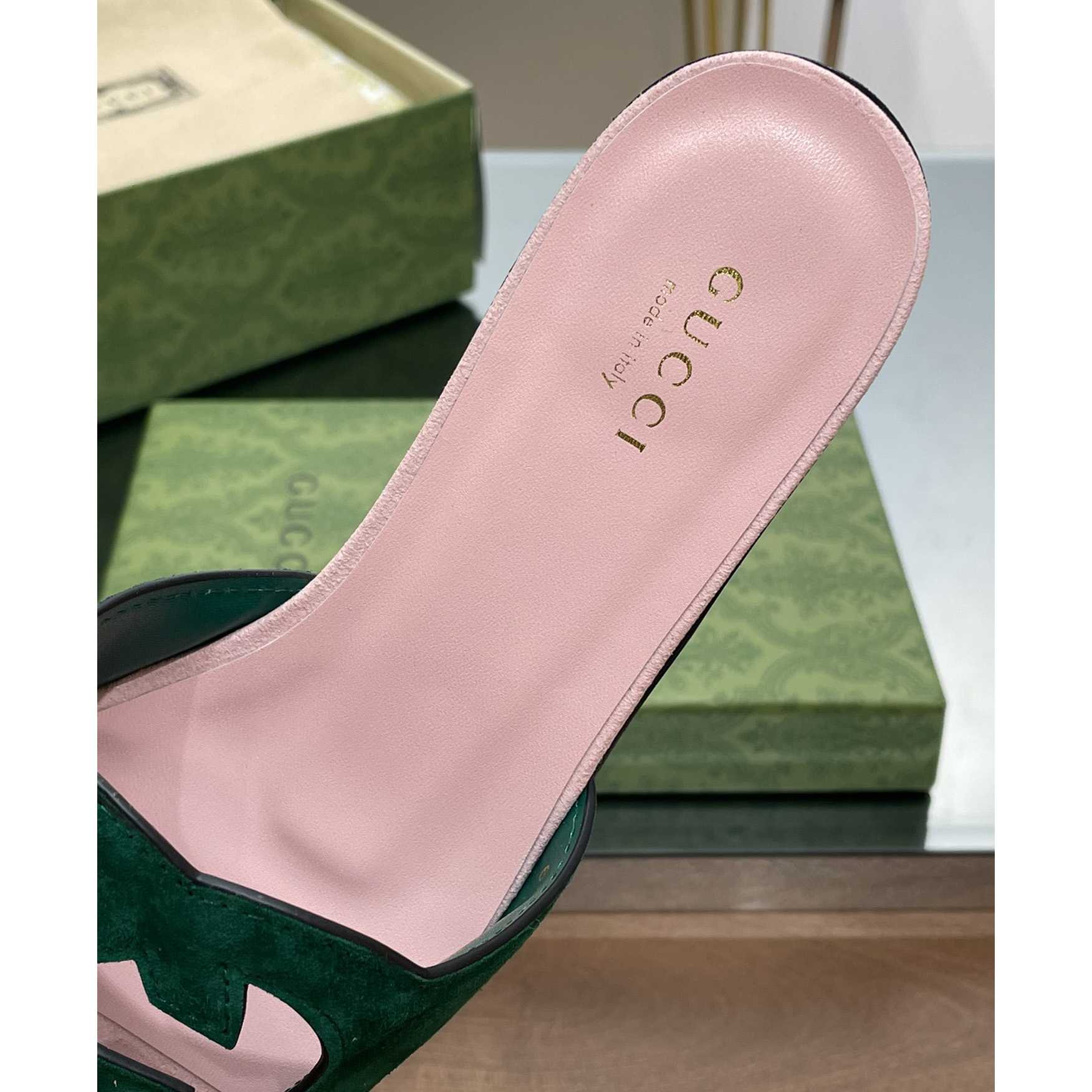 Gucci Women's Interlocking G Cut-out Slide Sandal - PerfectKickZ