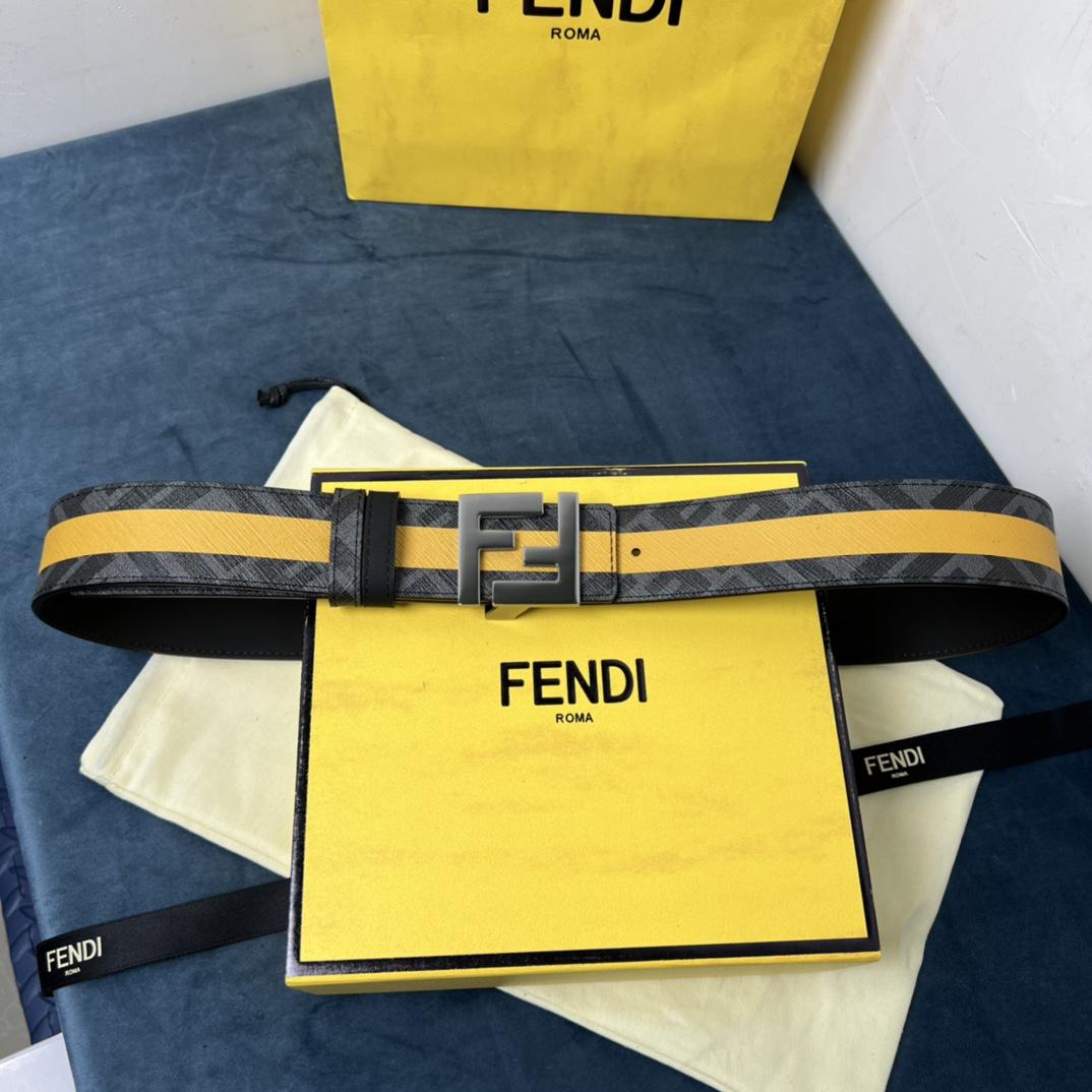 Fendi Reversible Black Leather Belt  - PerfectKickZ