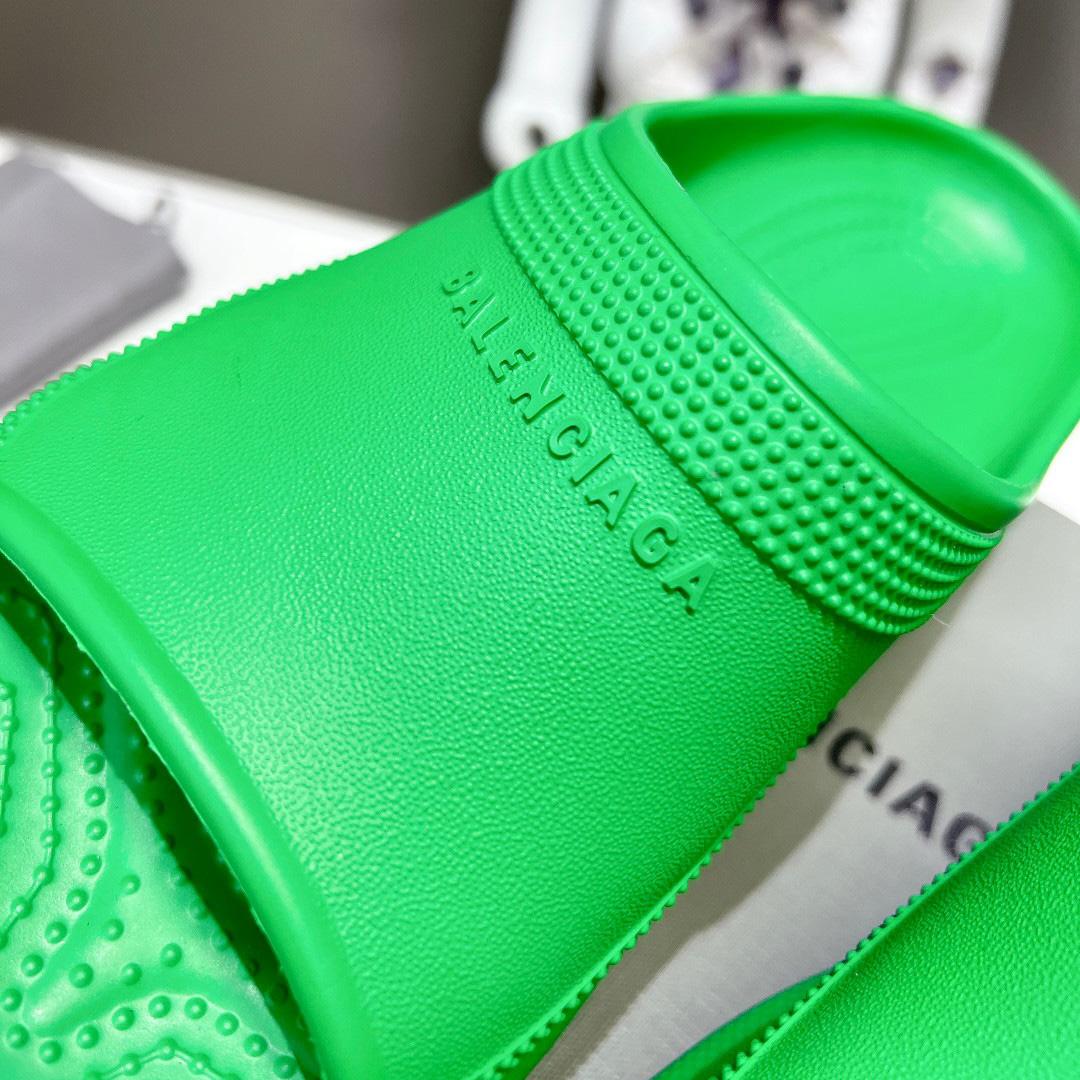 Balenciaga Women's Pool Crocs™ Slide Sandal In Green  - PerfectKickZ