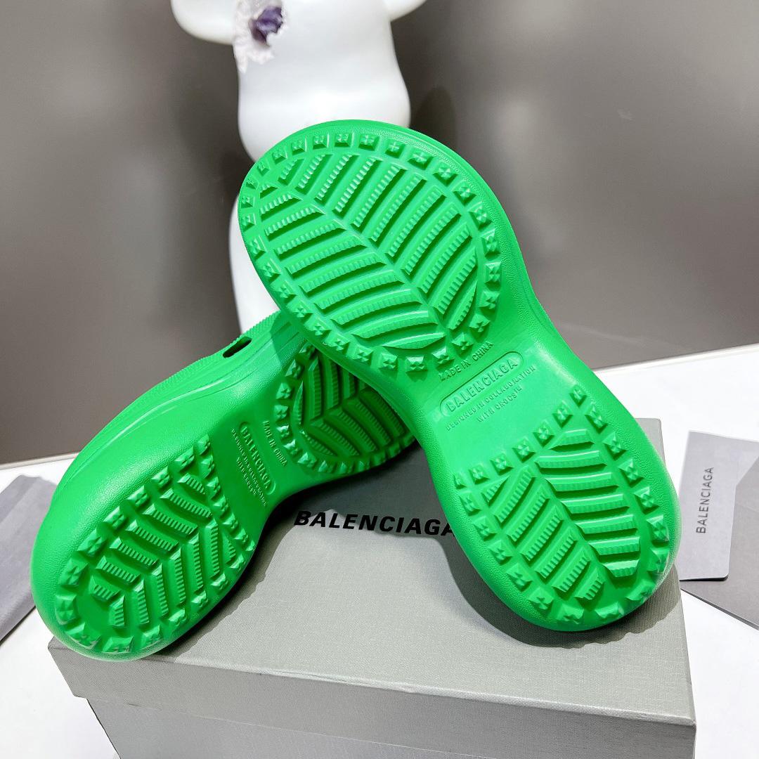 Balenciaga Women's Pool Crocs™ Slide Sandal In Green  - PerfectKickZ