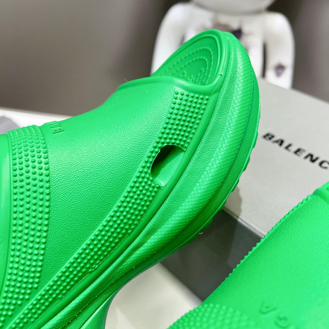 Balenciaga Women's Pool Crocs™ Slide Sandal In Green  - PerfectKickZ