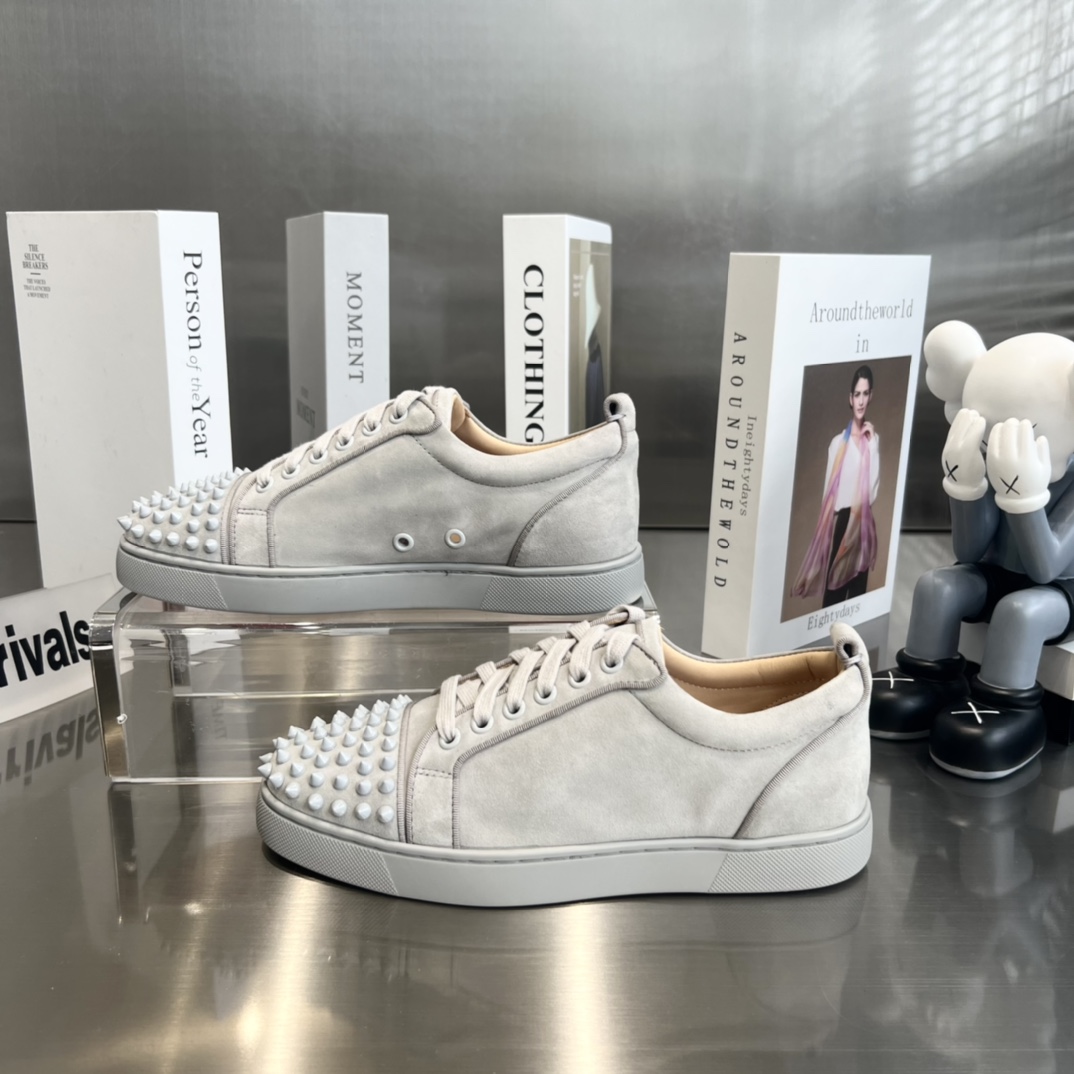 Christian Louboutin Louis Orlato Spiked Low-Top Sneakers - PerfectKickZ