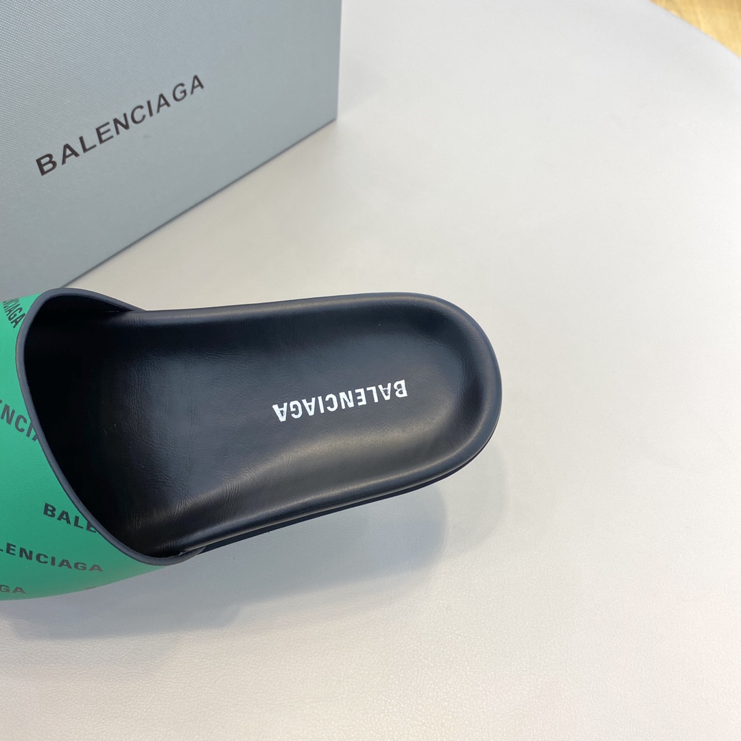 Balenciaga Logo Slide Sandal  - PerfectKickZ