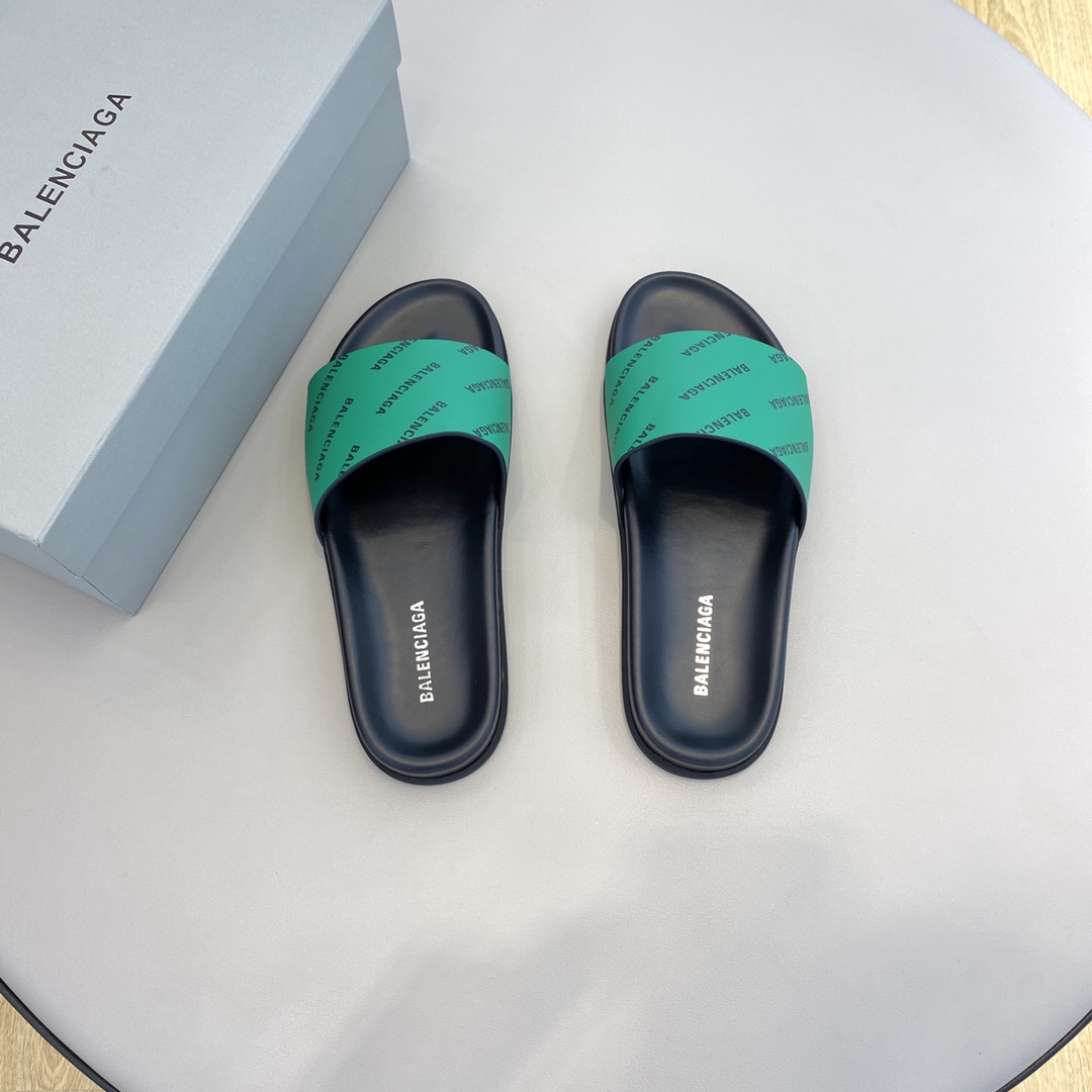 Balenciaga Logo Slide Sandal  - PerfectKickZ