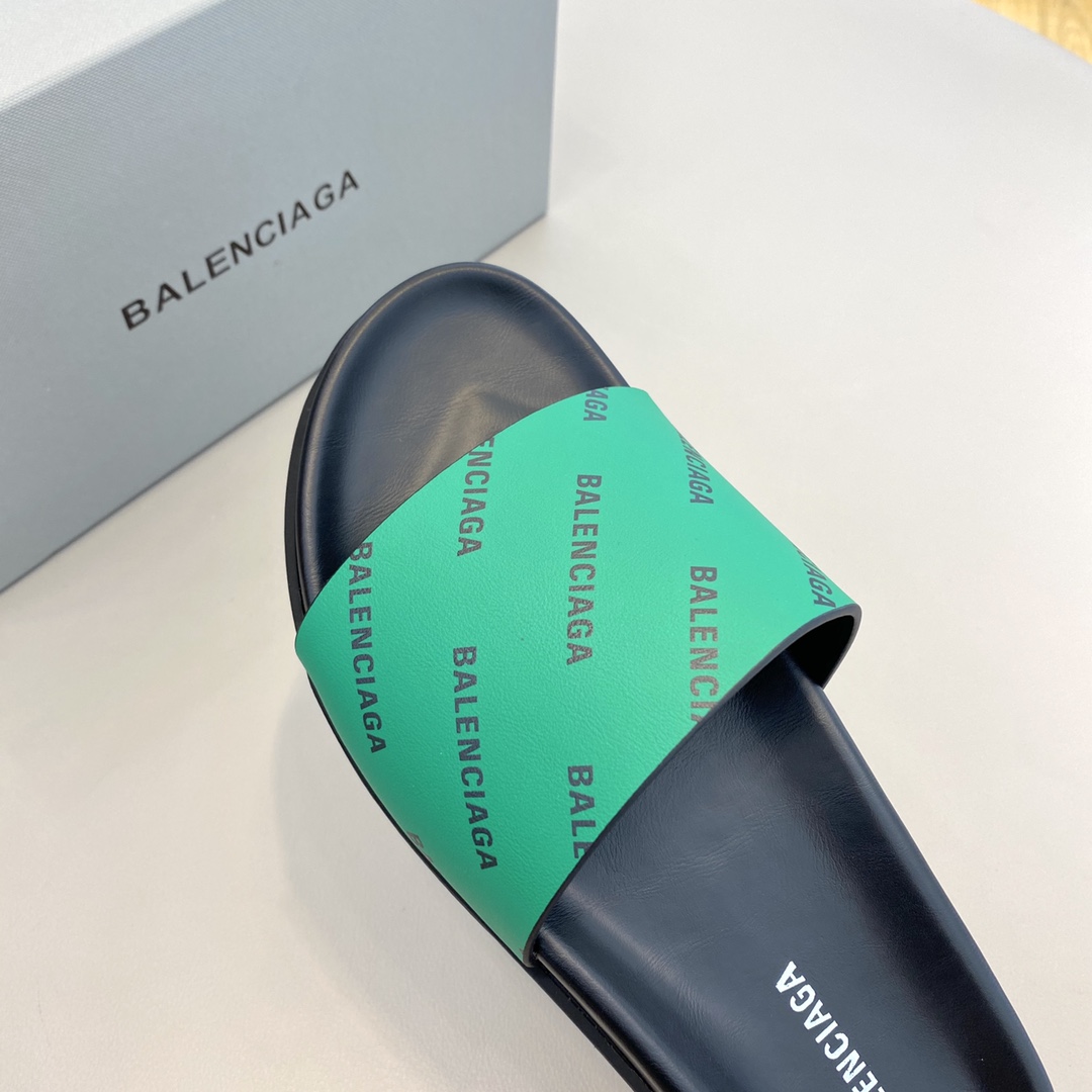 Balenciaga Logo Slide Sandal  - PerfectKickZ