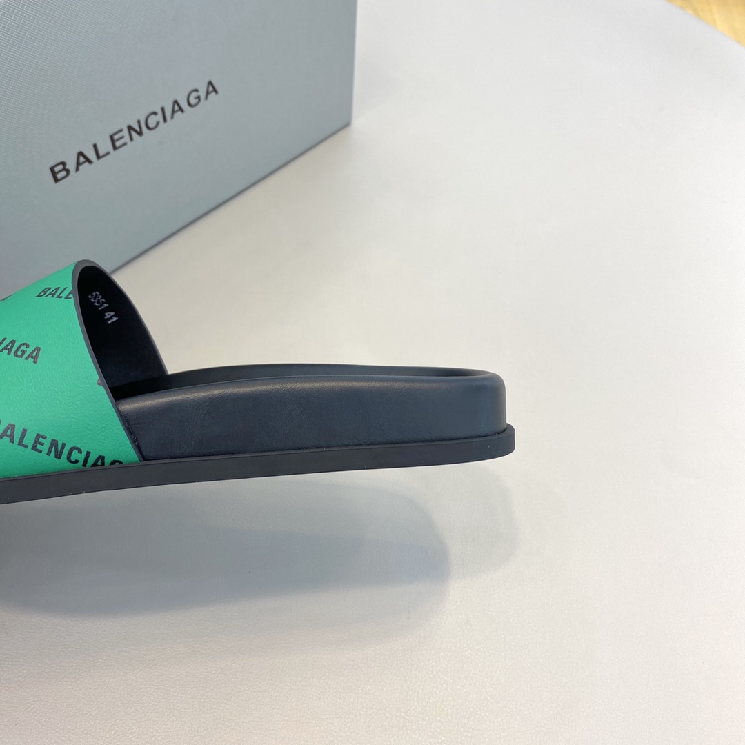 Balenciaga Logo Slide Sandal  - PerfectKickZ