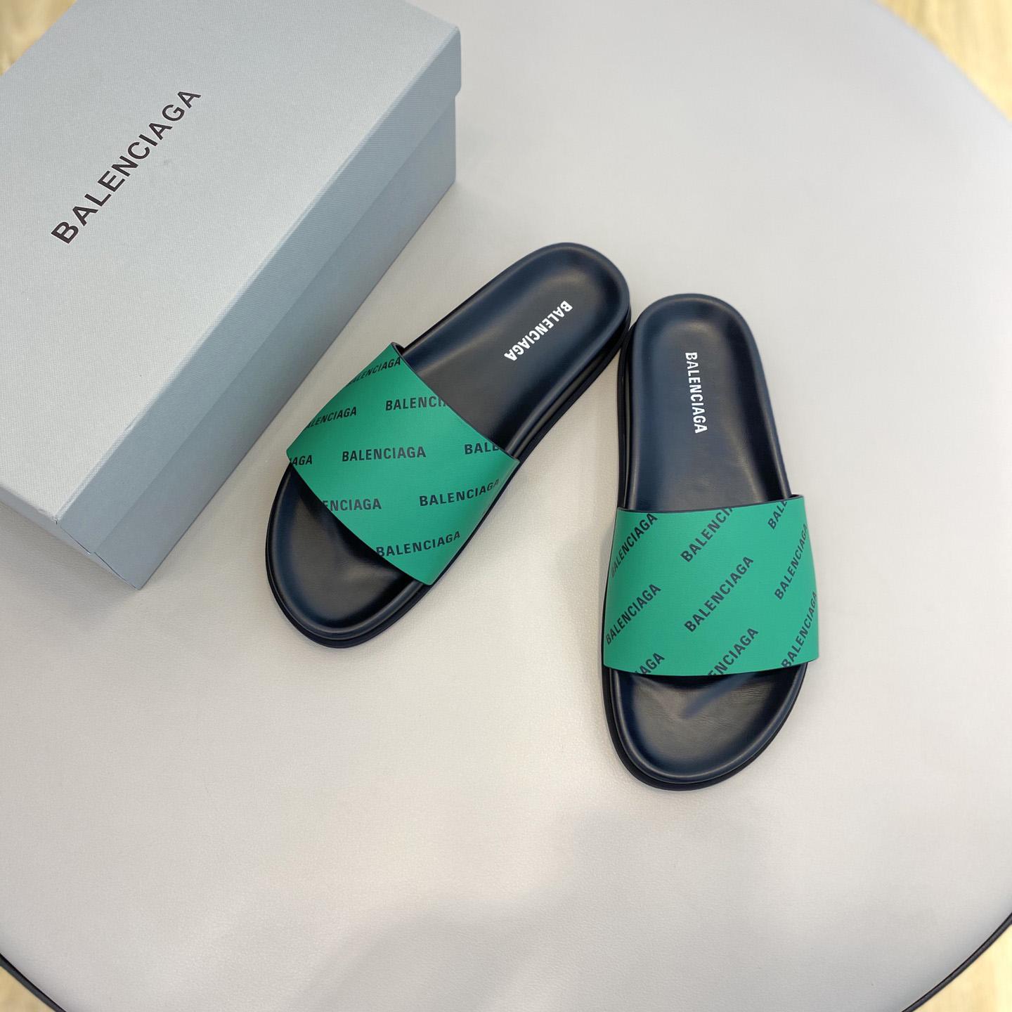 Balenciaga Logo Slide Sandal  - PerfectKickZ